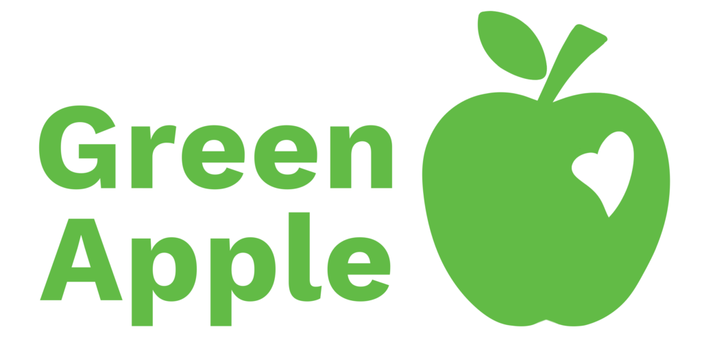 green apple gives logo